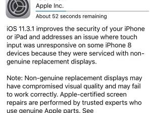 iOS 11.3.1 оправя проблемите с дисплеи от други производители