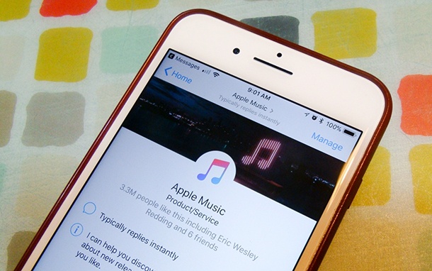 Apple Music вече е налична и във Facebook Messenger