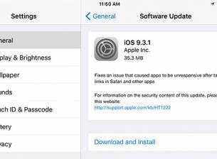 iOS 9.3.1 отстранява бъг, сриващ приложения