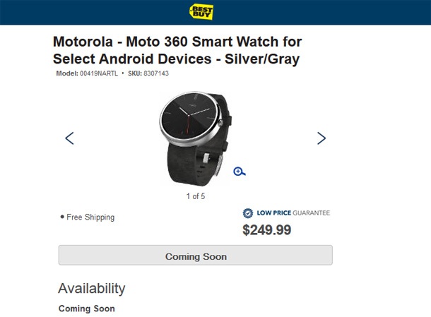 Moto 360 може да струва 249 долара