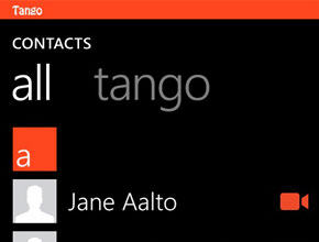 Видеоразговори за Windows Phone с приложението Tango
