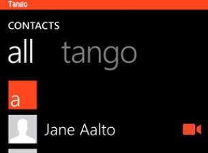 Видеоразговори за Windows Phone с приложението Tango