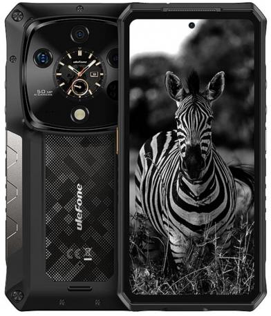 Ulefone Armor 28 Ultra – преден и заден изглед, показващ дисплея и основната камера с термален сензор.