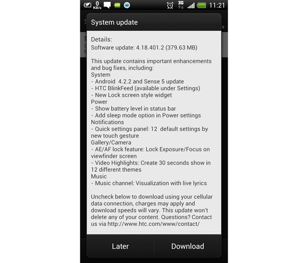 Стартира обновяването до Android 4.2.2 за HTC One X