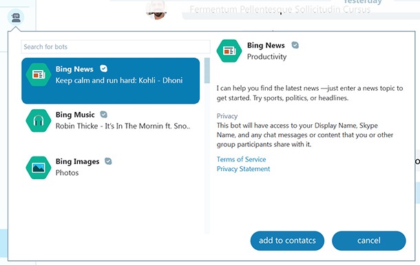 Предварителната версия на ботовете в Skype е налична за потребители и разработчици