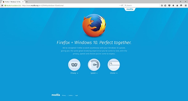 Firefox 40 изглежда по-добре под Windows 10