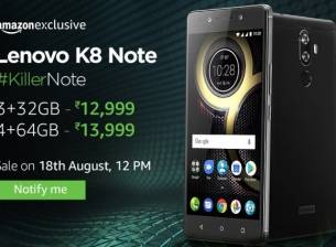 Lenovo K8 Note предлага двойна основна камера и голяма батерия