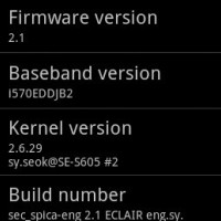Неофициален ъпдейт до Android 2.1 за Samsung Galaxy Spica