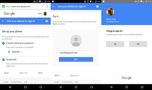 Google тестват метод за вписване без парола