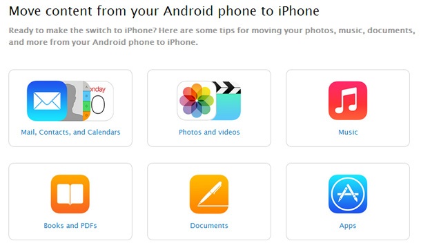 Apple са подготвили упътване за сменящите Android с iOS