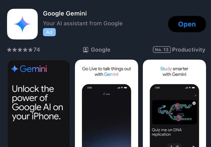 Google подготвя приложение Gemini и за iOS