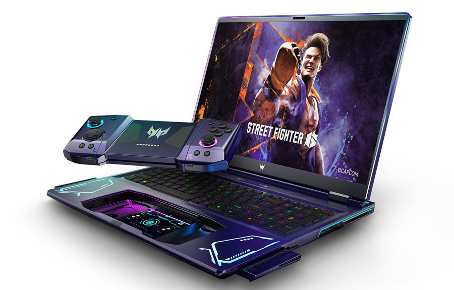 Acer Project DualPlay е иновативен геймърски лаптоп с вграден контролер
