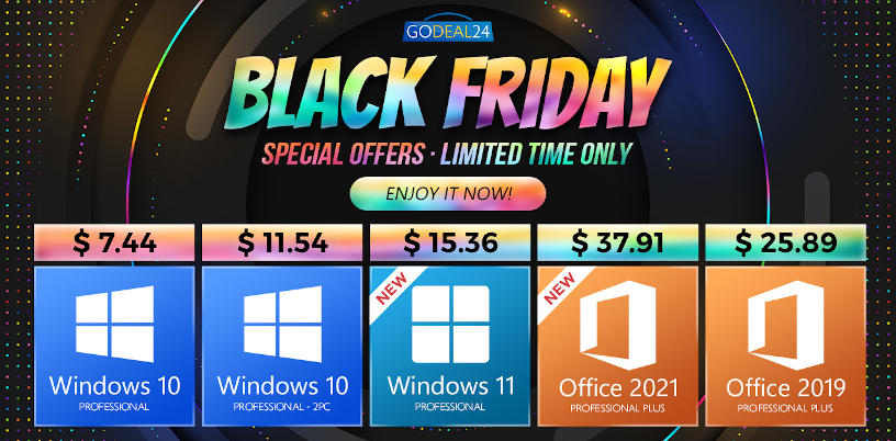 Софтуерен Black Friday – Windows 10 само за 7.44$ в Godeal24