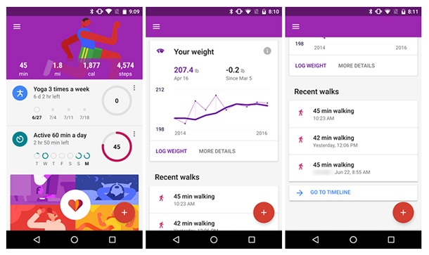 Голям ъпдейт за Google Fit донесе и промяна в интерфейса