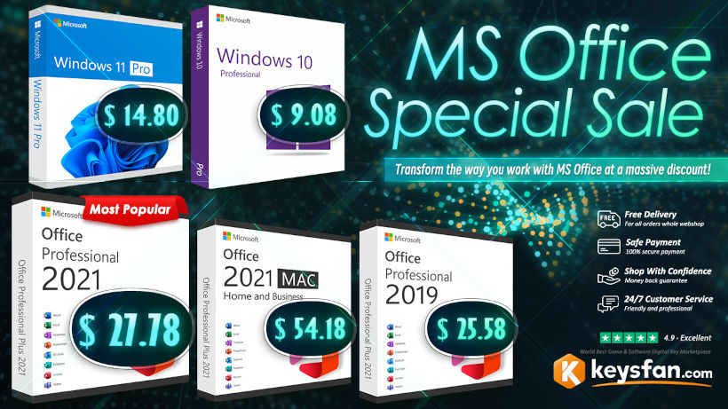Microsoft Office и Windows на супер цени от Keysfan само сега!