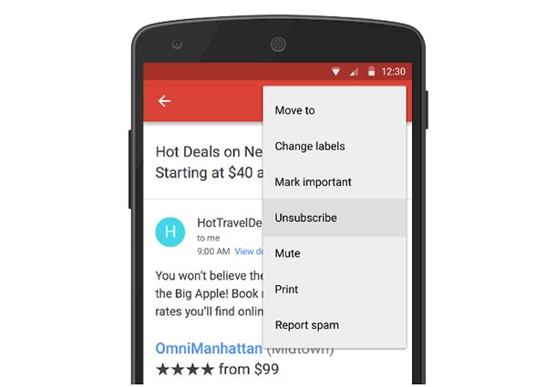 Вече можете да блокирате и да се отписвате от поща директно от Gmail