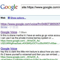 Съобщения от Google Voice се появиха в резултати от публични търсения