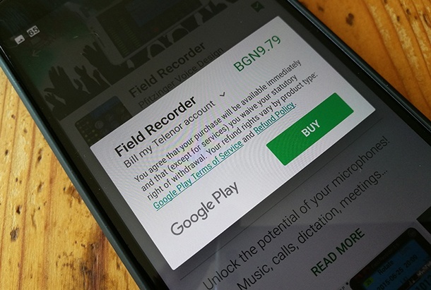 Telenor отново ще възстанови първата покупка на съдържание от Google Play на стойност до 10 лв.