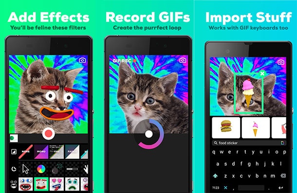 Giphy Cam получи версия за Android