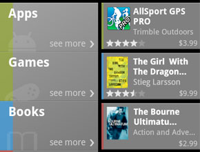 Google обнови Android Market за телефони, вече включва книги и филми