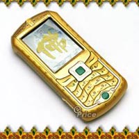 Позлатен Буда телефон
