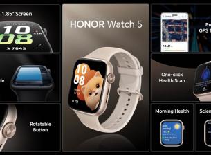 Honor Watch 5 предлага голям дисплей и батерия за 15 дни
