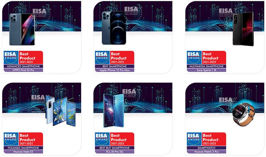 Смартфони на Apple, Oppo, Sony, Huawei и TCL с награди EISA 2021-2022