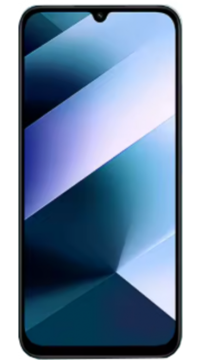 Преден изглед на Xiaomi Poco C85 с голям 6.9-инчов дисплей и капковиден прорез за камерата.