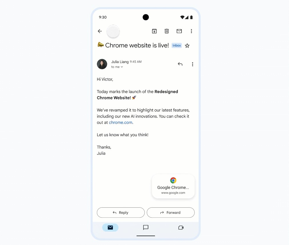 Chrome добавя опция за картина в картината при някои приложения за Android