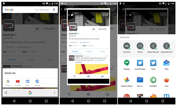 Android Marshmallow улеснява заснемането на екрана