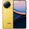 POCO F7 Ultra в жълт цвят с модерен дизайн и тройна камера в кръгъл модул.