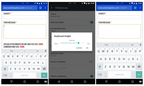 Клавиатурата на Google за Android получи много нови функции