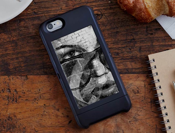 popSLATE е калъф за iPhone с e-Ink дисплей на гърба