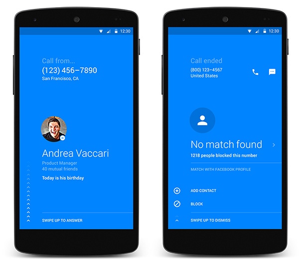 Facebook Hello заменя приложението за набиране в Android