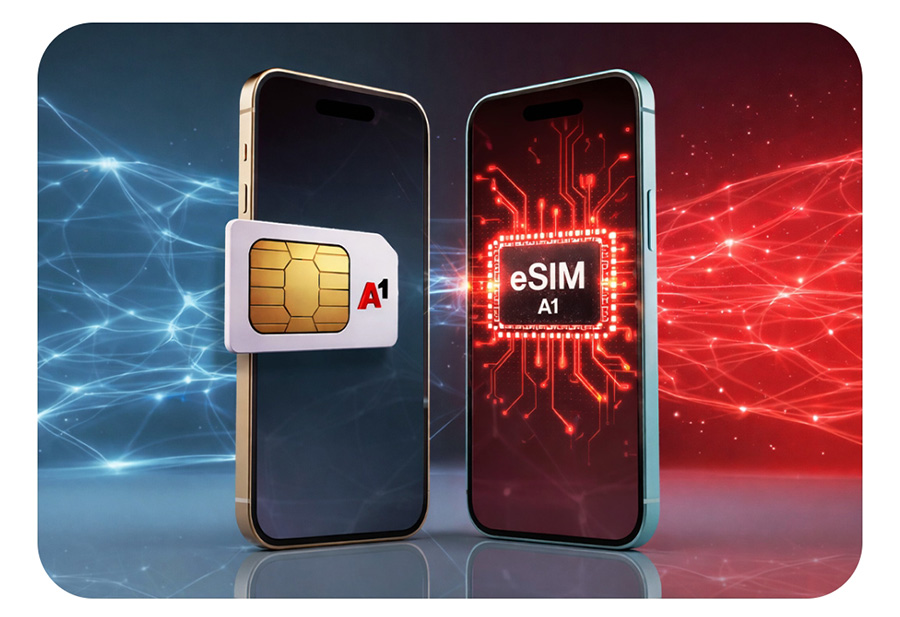 А1 предлага промоцена за смяна на физическа SIM карта с eSIM