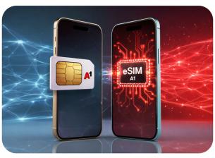 А1 предлага промоцена за смяна на физическа SIM карта с eSIM