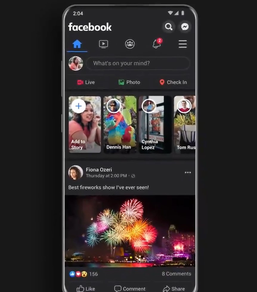 Facebook тества публично тъмния режим за мобилното си приложение
