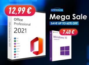 Разпродажба на Microsoft Office 2021 само за 13.32$, както и много друг софтуер с отстъпки до 62% от Godeal24