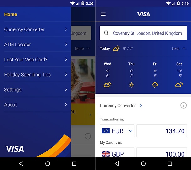 Приложение на Visa улеснява ваканцията