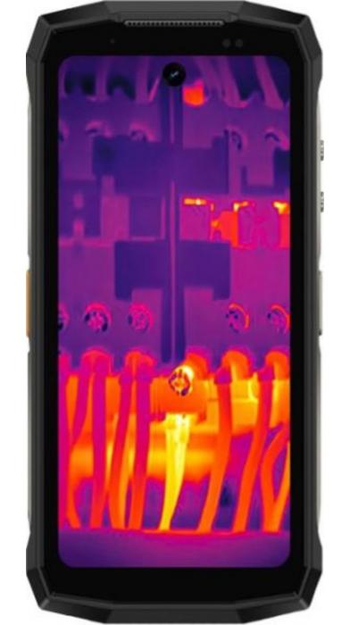 Ulefone Armor Mini 20T Pro показва термално изображение на електрическа инсталация на екрана. 