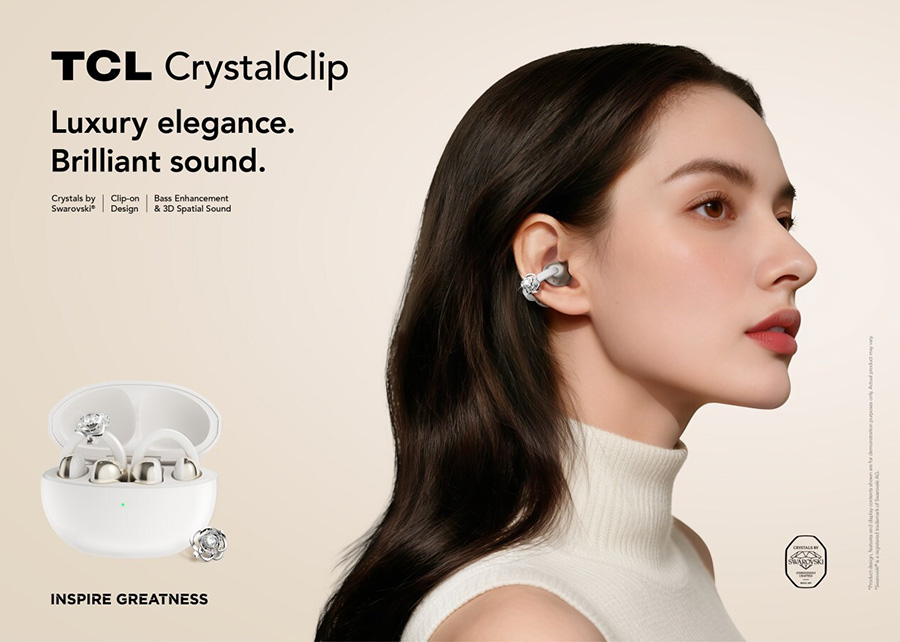TCL представи слушалките CrystalClip с кристали Swarovski