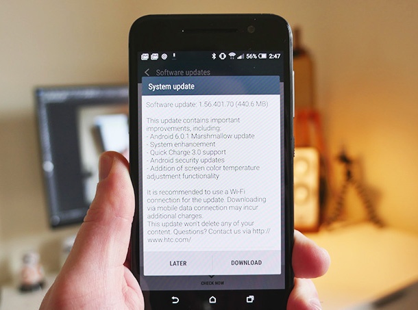 Ъпдейт за HTC One A9 в Европа активира поддръжката за Quick Charge 3.0