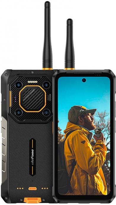 Ulefone Armor 26 Ultra WT с монтирани две антени и активен уоки-токи режим.