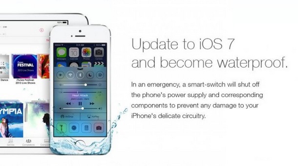 Шегаджии приписаха на iOS 7 водоустойчивост и излъгаха мнозина