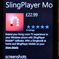 SlingPlayer Mobile за Windows Phone 7