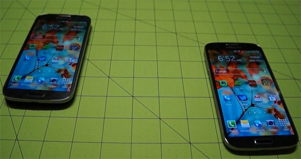 Видео сравнява двете версии на Samsung Galaxy S4, разликата е малка