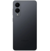 Заден изглед на Samsung Galaxy S25 Edge в черен цвят с вертикално разположена двойна камера.