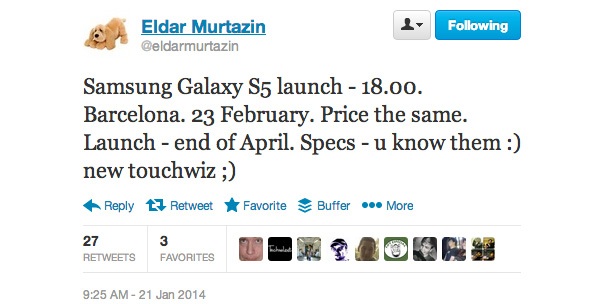 Елдар Муртазин: Представянето на Samsung Galaxy S5 ще е на мобилния конгрес