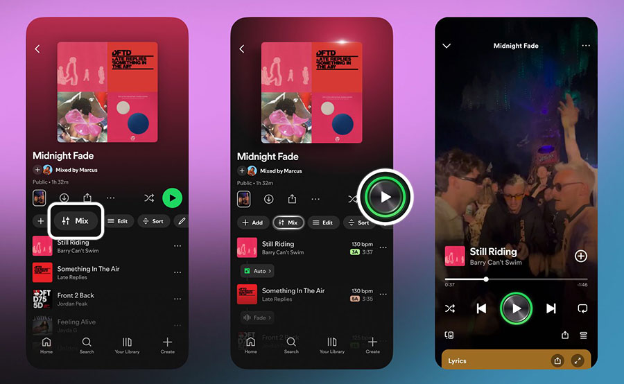 Spotify въвежда нова функция за миксиране на песни в плейлисти