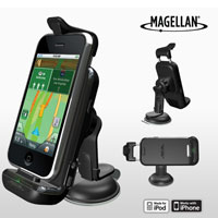 GPS приложение и стойка за автомобил за iPhone от Magellan